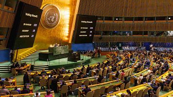 D�cima sesi�n especial de emergencia de la Asamblea General de las Naciones Unidas sobre la guerra en Gaza, en Nueva York, Estados Unidos.