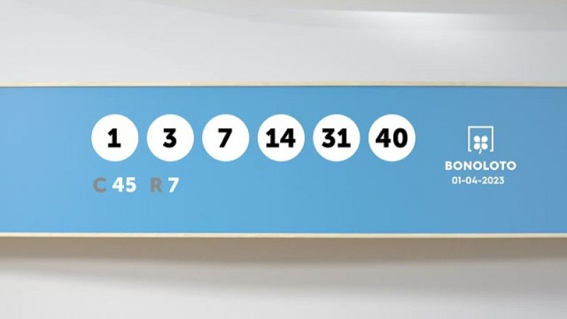 Sorteo de la Lotería Bonoloto del 01/04/2023 - Ver ahora