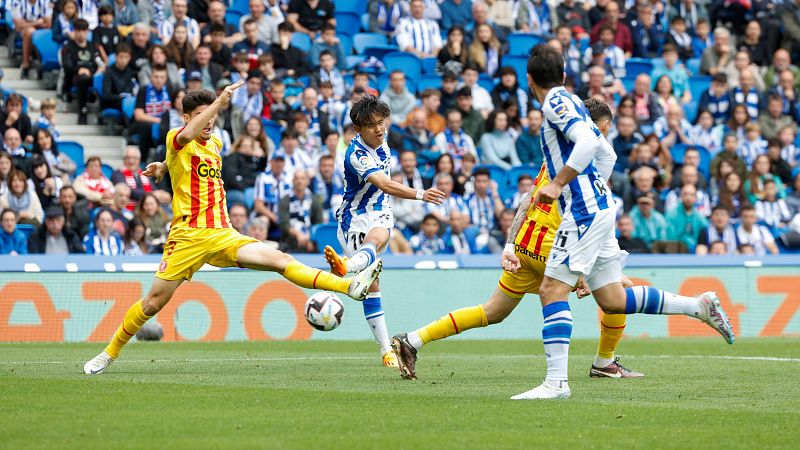 Real Sociedad - Girona: resumen del partido de la 34ª jornada de la Liga
